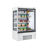 Commercial multideck display fridge - 1018mm - 341L - with 2 hinged glass doors - White