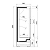 Commercial multideck display fridge - 1018mm - 278L - with 2 hinged glass doors & 2 shelves - White