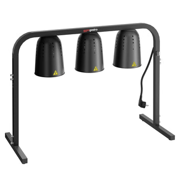 Wärmebrücke Infrarot mit 3 Wärmelampe - 750 Watt - höhenverstellbar - Schwarz