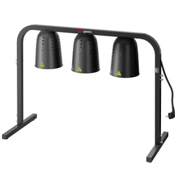 Wärmebrücke Infrarot mit 3 Wärmelampe - 750 Watt - höhenverstellbar - Schwarz