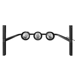 Wärmebrücke Infrarot mit 3 Wärmelampe - 750 Watt - höhenverstellbar - Schwarz