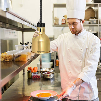 Lampa grzewcza - 275 W - Ø 175 mm - złota - Prime Gastro