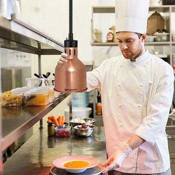 Lampa grzewcza – 275 W – Ø 175 mm – różowe złoto - Prime Gastro