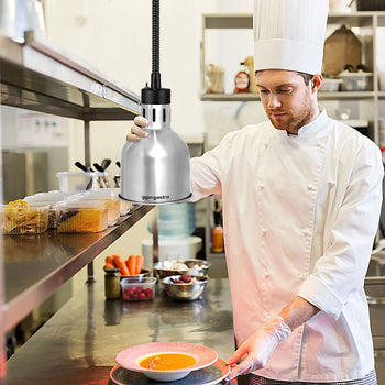 Lampa grzewcza - 275 W - Ø 175 mm - srebrna - Prime Gastro