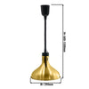 Lampa grzewcza na podczerwień – Ø 290 mm – 275 W – złota