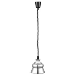 Lampa do podgrzewania potraw wisząca - Ø 228mm - regulowana wysokość - srebrna