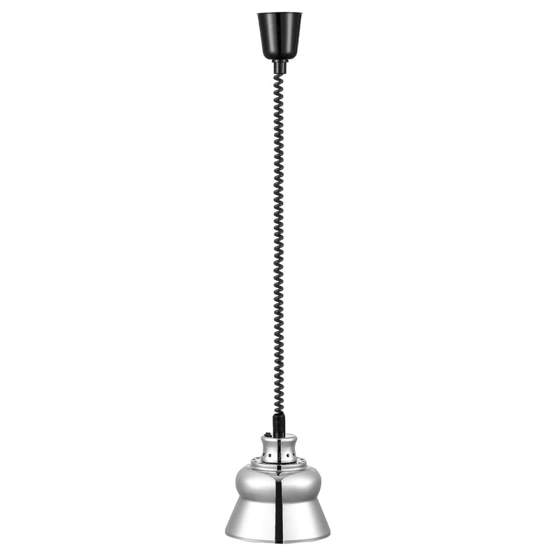 Lampa do podgrzewania potraw wisząca - Ø 228mm - regulowana wysokość - srebrna