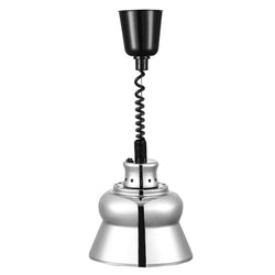 Lampa do podgrzewania potraw wisząca - Ø 228mm - regulowana wysokość - srebrna