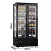 Commercial Panoramic Wine Fridge / Cheese Display Fridge - Stainless Steel - Single Zone - 450L - max. 128 bottles