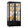 Commercial Panoramic Wine Fridge / Cheese Display Fridge - Stainless Steel - Single Zone - 450L - max. 128 bottles