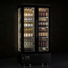 Commercial Panoramic Wine Fridge / Cheese Display Fridge - Stainless Steel - Single Zone - 450L - max. 128 bottles