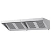 Wall-mounted hood – 2400 x 900 mm – with filters and lamp – EDUARD series, image 3 of 8