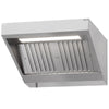 Commercial Wall-Mounted Extraction Canopy - 1000mm - with Baffle Filters & LED Lighting
