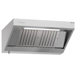 Okap ścienny z silnikiem – 1200 mm – z regulatorem, filtrem i lampą