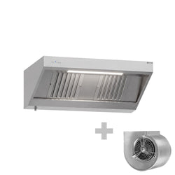 Okap ścienny z silnikiem – 1400 mm – z regulatorem, filtrem i lampą
