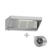 Okap ścienny z silnikiem – 1600 mm – z regulatorem, filtrem i lampą