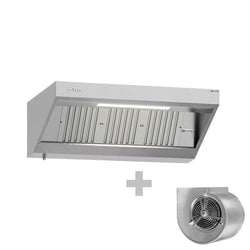 Okap ścienny z silnikiem – 1600 mm – z regulatorem, filtrem i lampą