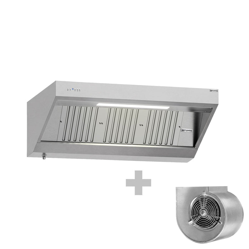 Okap ścienny z silnikiem – 1600 mm – z regulatorem, filtrem i lampą