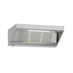Okap ścienny z silnikiem – 1600 mm – z regulatorem, filtrem i lampą