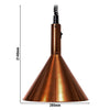 Lampa do podgrzewania potraw Retro wisząca - 250W - Ø 280mm - stożkowa - regulowana wysokość - miedziana