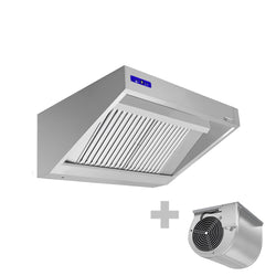 Okap ścienny - 1.0 m - z silnikiem, sterownikiem, filtrem i lampą