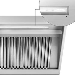 Okap przyścienny – 1400 mm – 1200 m³/h – z silnikiem, regulatorem, filtrami i lampą