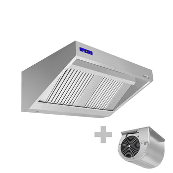 Okap ścienny - 1200mm - z silnikiem, regulatorem, filtrem i lampą