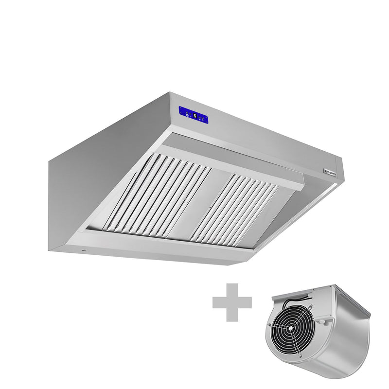 Okap ścienny - 1200mm - z silnikiem, regulatorem, filtrem i lampą