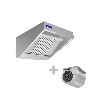 Okap ścienny - 800mm - z silnikiem, regulatorem, filtrem i lampą