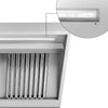 Okap ścienny z silnikiem – 800 mm – regulator, filtr i oświetlenie