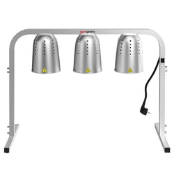 Wärmebrücke Infrarot mit 3 Wärmelampe - 750 Watt - höhenverstellbar - Silber