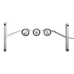Wärmebrücke Infrarot mit 3 Wärmelampe - 750 Watt - höhenverstellbar - Silber