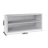 Commercial Stainless Steel Wall Cabinet / Kitchen Cupboard ECO - 1400x400x650mm - Open Front (no doors)