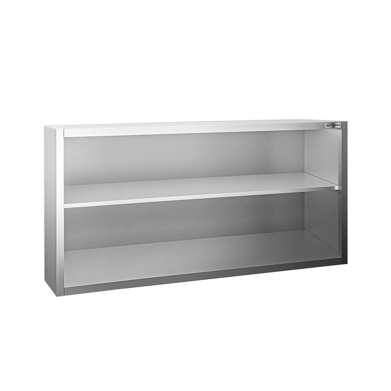 Szafka ścienna PREMIUM ze stali nierdzewnej - 1400x400 mm - bez drzwi przesuwnych - 800 mm wysokości