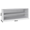 Commercial Stainless Steel Wall Cabinet / Kitchen Cupboard ECO - 1800x400x650mm - Open Front (no doors)