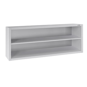 Szafka wisząca naścienna ze stali nierdzewnej ECO - 1800x400 mm - bez drzwi przesuwnych - 650 mm wysokości - Prime Gastro