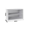 Commercial Stainless Steel Wall Cabinet / Kitchen Cupboard ECO - 800x400x650mm - Open Front (no doors)