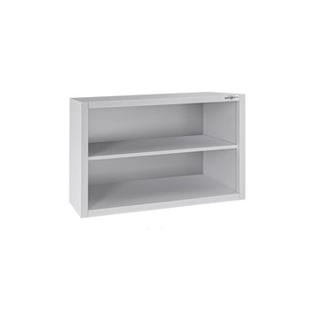 Szafka wisząca naścienna ze stali nierdzewnej ECO - 800x400 mm - bez drzwi na zawiasach - 650 mm wysokości - Prime Gastro