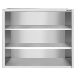 Szafka wisząca ze stali nierdzewnej PREMIUM - 1000x400mm - otwarta - 1000mm wysokości