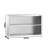 Szafka wisząca ze stali nierdzewnej PREMIUM - 1200x400mm - otwarta - 800mm wysokości
