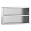 Szafka wisząca ze stali nierdzewnej PREMIUM - 1200x400mm - otwarta - 800mm wysokości