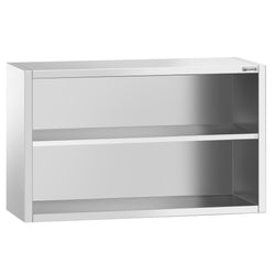 Szafka wisząca ze stali nierdzewnej PREMIUM - 1200x400mm - otwarta - 800mm wysokości