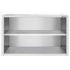 Szafka wisząca ze stali nierdzewnej PREMIUM - 1200x400mm - otwarta - 800mm wysokości