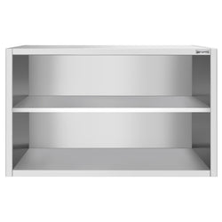 Szafka wisząca ze stali nierdzewnej PREMIUM - 1200x400mm - otwarta - 800mm wysokości