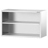 Szafka wisząca ze stali nierdzewnej PREMIUM - 1200x400mm - otwarta - 800mm wysokości