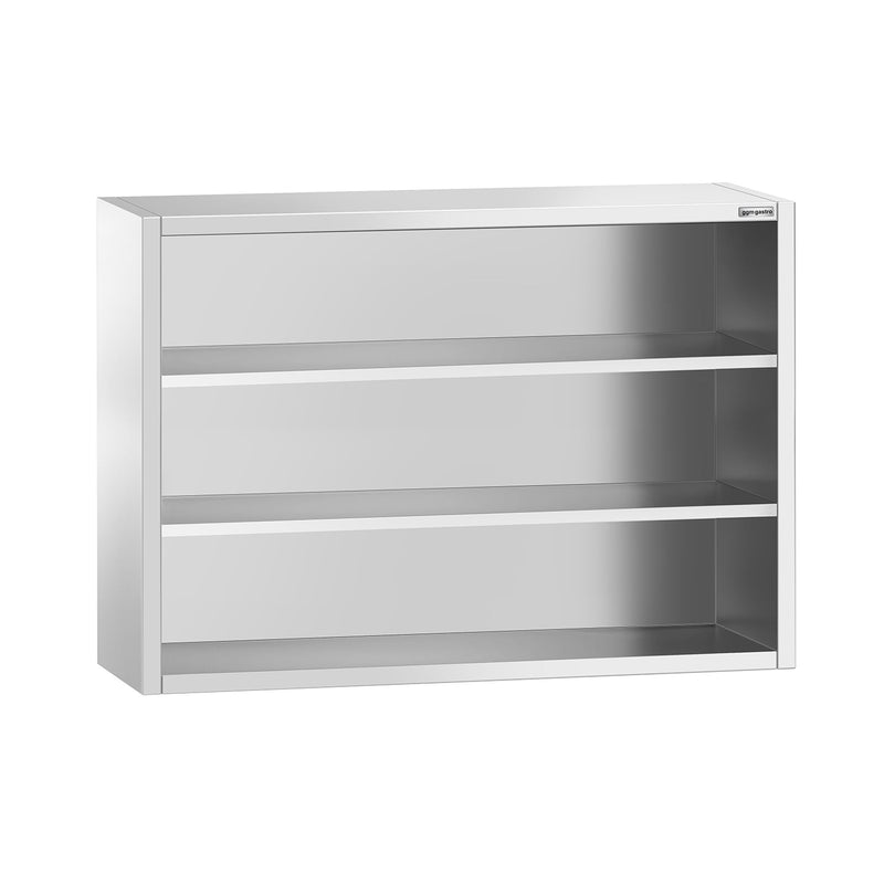 Szafka wisząca ze stali nierdzewnej PREMIUM - 1400x400mm - otwarta - 1000mm wysokości