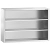 Szafka wisząca naścienna PREMIUM – stal nierdzewna – 1400 x 400 mm – wysokość: 1000 mm – bez drzwi