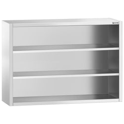 Szafka wisząca ze stali nierdzewnej PREMIUM - 1400x400mm - otwarta - 1000mm wysokości
