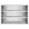 Szafka wisząca naścienna PREMIUM – stal nierdzewna – 1400 x 400 mm – wysokość: 1000 mm – bez drzwi
