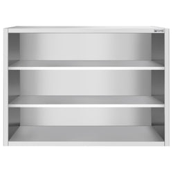 Szafka wisząca ze stali nierdzewnej PREMIUM - 1400x400mm - otwarta - 1000mm wysokości